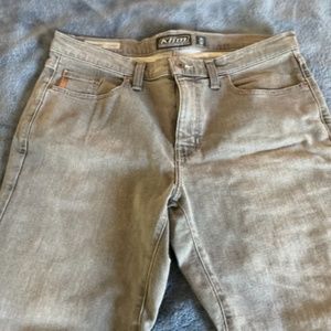 KLIM Unlimited Straight Stretch Denim Motorcycle Pants (Steel Gray, 36 x 30)